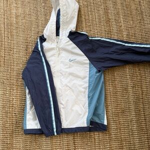 Nike White and Navy Raincoat